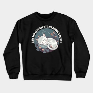 Cats and Naps T-Shirt: Featuring a Cute Sleeping Cat Crewneck Sweatshirt